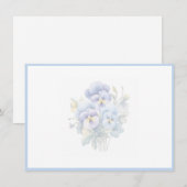 Floral Flat Note Card Mitteilungskarte (Vorne/Hinten)