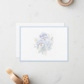 Floral Flat Note Card Mitteilungskarte (Vorderseite/Rückseite Beispiel)
