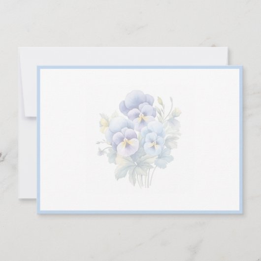Floral Flat Note Card Mitteilungskarte (Vorderseite)