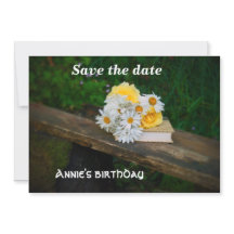 Floral-Flat-Save the Date-Karte