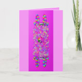 Floral Fledermausmitzvah מָ גֵ ן דָ ד וִ Karte (Vorderseite)