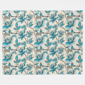 floral fleecedecke (Vorderseite (Horizontal))