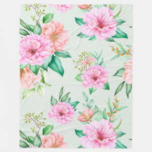 floral fleecedecke