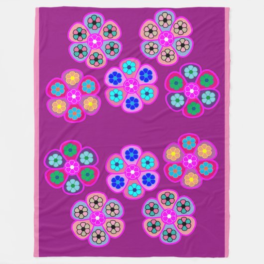 floral fleecedecke (Vorderseite)