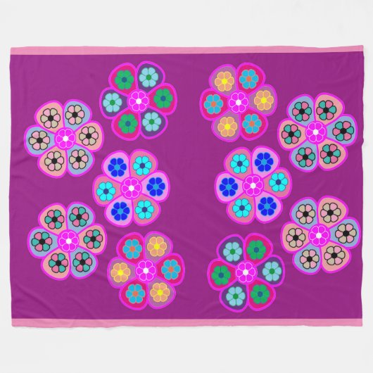 floral fleecedecke (Vorderseite (Horizontal))