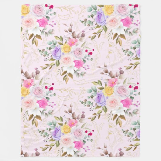 floral fleecedecke (Vorderseite)