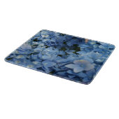 Floral fleur – Flowers – Blumen – blue – blau Schneidebrett (Ecke)