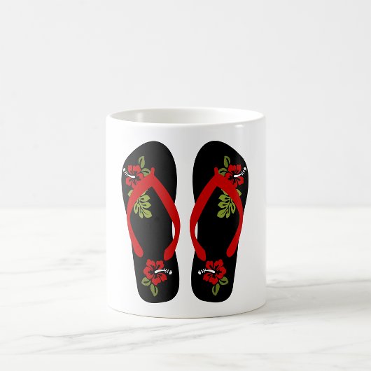 Floral Flip Flops Tasse