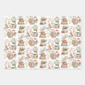 Floral floral buchstäbliche Kernarchitektur Geschenkpapier Set (Vorderseite 2)