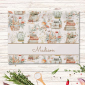 Floral floral buchstäbliche Kernarchitektur Geschirrtuch