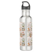 Floral florales Muster der buchstäblichen Kernstru Edelstahlflasche (Rückseite)