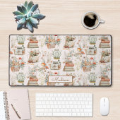 Floral florales Muster der buchstäblichen Kernstru Schreibtischunterlage