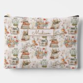 Floral florales Muster der buchstäblichen Kernstru Zubehörtasche (Vorderseite)