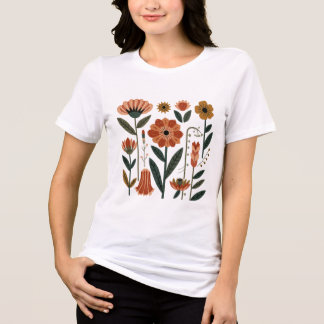 Floral Flower T-Shirt | Cute Garden Inspired Graph Tri-Blend Shirt