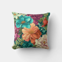 Floral Flower Vibrant Rose Interior Kissen