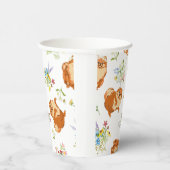 Floral Fluffy Dog Paper Cup Pappbecher (Rechts)