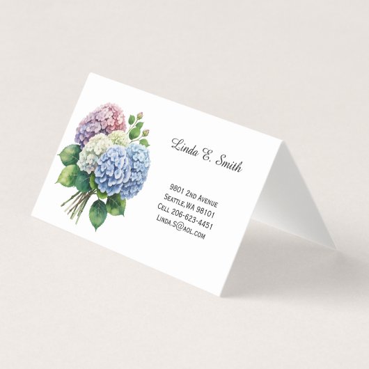 Floral Folded Calling Card Visitenkarten (Vorderseite)