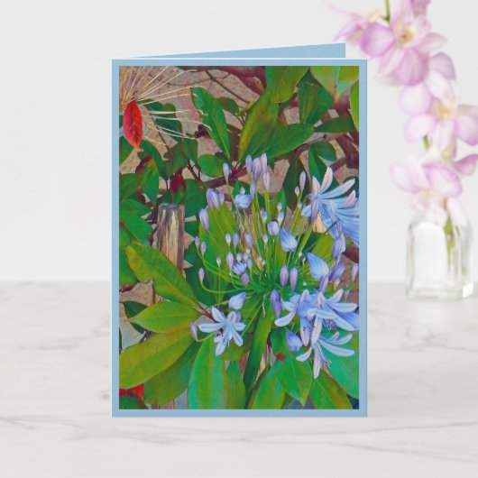 Floral Folded Greeting Card Karte (Orchidee)