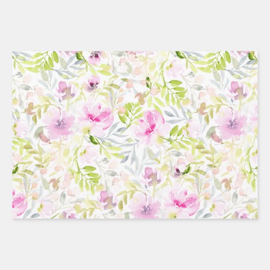 Floral Foliage Geschenkpapier Set (Vorderseite 2)