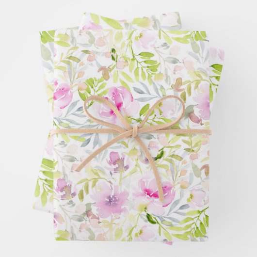 Floral Foliage Geschenkpapier Set (Beispiel)