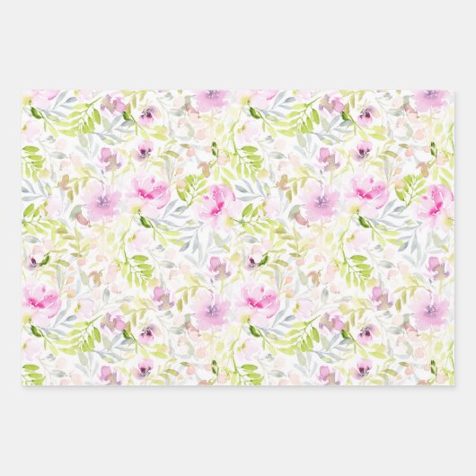 Floral Foliage Geschenkpapier Set (Vorderseite)