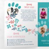 Floral & Foliage Pet Print Muster Business Dreifach Gefaltete Karte (Innen Erste Seite)