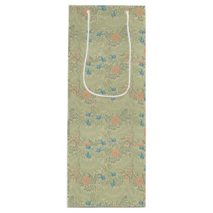 Floral Foliage Vintag William Morris Larkspe Geschenktüte Für Weinflaschen