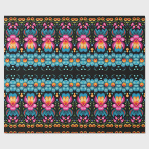 Floral Folk Art Modern Geschenkpapier