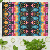 Floral Folk Art Modern Geschirrtuch (Gefaltet)