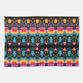 Floral Folk Art Modern Geschirrtuch (Horizontal)