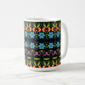 Floral Folk Art Modern Kaffeetasse (VorderseiteRechts)