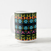 Floral Folk Art Modern Kaffeetasse (Vorderseite Links)