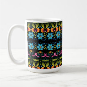 Floral Folk Art Modern Kaffeetasse