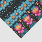 Floral Folk Art Modern Seidenpapier (Detail)