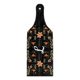 Floral Folk Art Monogram Charcuterie Schneidebrett