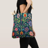 Floral Folk Art Motif Tasche (Von Nahem)