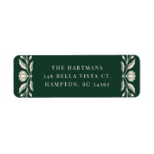 Floral Folk Art Weihnachtsfeiertage Rücksendeadres (Vorne)