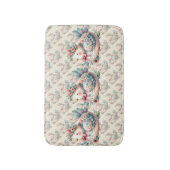 Floral Folk Bird mit Pastel Boho Charm Badematte (Vorderseite Vertikal)