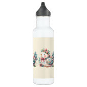 Floral Folk Bird mit Pastel Boho Charm Edelstahlflasche (Rechts)