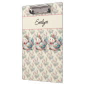 Floral Folk Bird mit Pastel Boho Charm Klemmbrett (Links)