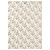 Floral Folk Bird mit Pastel Boho Charm Klemmbrett (Rückseite)