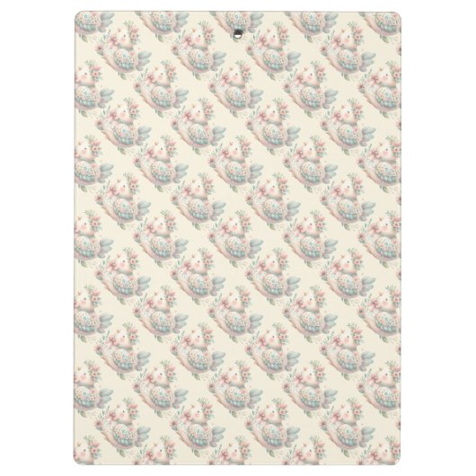 Floral Folk Bird mit Pastel Boho Charm Klemmbrett (Rückseite)