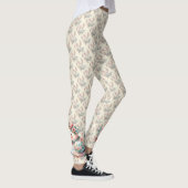 Floral Folk Bird mit Pastel Boho Charm Leggings (Rechts)