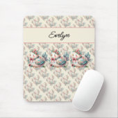 Floral Folk Bird mit Pastel Boho Charm Mousepad (Mit Mouse)