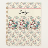 Floral Folk Bird mit Pastel Boho Charm Planer (Vorderseite)