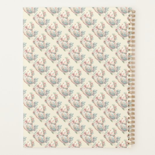 Floral Folk Bird mit Pastel Boho Charm Planer (Rückseite)