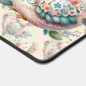 Floral Folk Bird mit Pastel Boho Charm Schreibtischunterlage (Ecke)