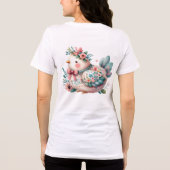 Floral Folk Bird mit Pastel Boho Charm Tri-Blend Shirt (Rückseite)
