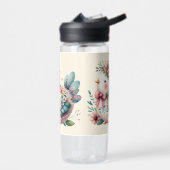 Floral Folk Bird mit Pastel Boho Charm Trinkflasche (Links)