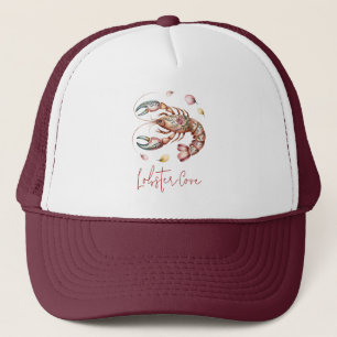 Floral Folk Lobster Kunst Truckerkappe